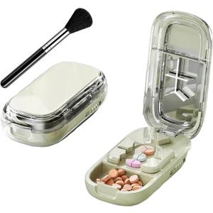 2 x Portable Pill Cutter and Splitter - Easy-to-Use Cutter for 1/2, 1/4, and Tiny Pills - Compact, Durable, and Ideal for Medication Precision