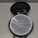 Gaiatop Portable Pedestal Fan 16000mAh Battery [Max 74h Runtime], Foldable Oscillating Standing Fan, Collapsible Desk Fans, LED Light, Case & Remote Control 4 Speeds for Outdoor Travel Camping (Black)