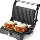 Panini Press Grill Sandwich Maker, Large Electric 3 in 1 Panini Sandwich Maker Grill, Open 180 Degrees for Grill Indoor, Perfect for Grilling Steaks, Burger, Sandwich,Non-stick Pan