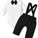 Baby Boy Gentleman Outfit (Black, 60)