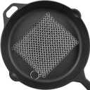 8"x6" Cast Iron Scrubber 304 Stainless Steel Chainmail Cleaner for Pre-Seasoned Pans, Griddles, BBQ Grill Cleaning and Pot Cl eaning