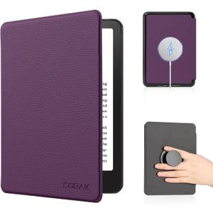 CoBak Magnetic Case for 6" Kindle 2024 and 2022 (11 Generation) - Compatible with PopSockets/UGREEN/Anker Magnetic Grip and Stand, Auto Sleep and Wake, Premium Protective Case for Kindle Basic, Violet