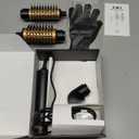 4 in 1 Rotating Hair Dryer Brush Spinning with Detachable Brush (2" & 1.5"), Negative Ionic Brush Blow Dryer 100-120V,3 Heats and 2 Speeds Rotating Hot Air Brush for Curling, Straight, Drying