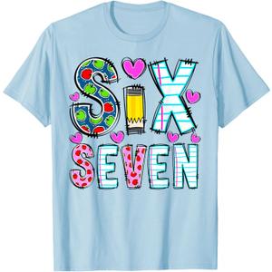 Funny Six Seven 6 7 Meme Teacher Design for Men Women Girls T-Shirt, S