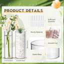 Nuogo 12 Pcs Plastic Clear Cylinder Vase for Home 10 Inch Acrylic Flower Clear Vase Centerpiece for Centerpieces Wedding Party Decorations