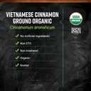 Frontier Organic Ground Vietnamese Cinnamon, 1-Pound Bulk, Premium Quality Cinnamon, Full Balanced Spicy Flavor, Kosher (EXP 12/01/26)