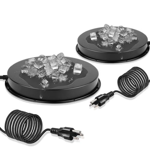 Chicken Water Heater for Winter, 110Watt Thermostat Heated Poultry Waterer Base with 9.8ft Power Cord,Suitable for Plastic/Metal Poultry Waterer (Black, 11INCH-2PACK)