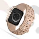 8 Pack Leopard Engraved Bands Compatible for Apple Watch Band 41mm 40mm 38mm 49mm 45mm 44mm 42mm 46mm Women, Cheetah Soft Silicone Sport Wristband Strap for iWatch Series 10 9 8 7 6 5 4 3 Ultra 2 SE