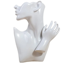 Resin Necklace Earring Ring Chain Jewellery Display Mannequin Hand Display Model (White)