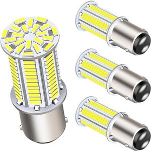 1142 1076 1130 1176 1075 S8 BA15D LED Bulbs, Super Bright 3014 105SMD LED Replacement for 12 Volt RV Camper Trailer Boat Trunk Interior Lights 4-Packs White