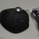 SABLUTE Wireless Trackball Mouse, Ergonomic Bluetooth Rechargeable Computer Mouse, Backlit Rollerball Thumb Laptop mice with 5 Level DPI, Adjustable Angle, 3 Devices Connection for PC, Mac, Windows