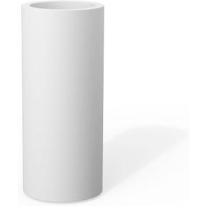 Kante 23.6 Inch Tall Cylindrical Planter, Large Round Plant Pots with Drainage Hole, Made with Concrete, Suitable for Indoor Outdoor Plants, Home Decor, White