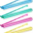 Mahjong Racks with Pushers,4 Colors Acrylic American Majiang Tile Racks,Imports Modern Mahjong Racks with Built-in Pushers- Set of 4 (Mixed)