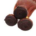 #33 Reddish Bundles Auburn Brown Straight Bundles Human Hair 24 26 28 Inch Brazilian Virgin Remy Hair Copper Red 3 Bundle Human Hair Extensions 50 Gram Per Bundle