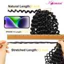 MIMAN 5 Packs Short Curly Crochet Braids 8 Inch Jamaican Bounce Ocean Wave Crochet Hair Extentions for Black Women DIY Mohawk Braided Ponytail Hairstyle Natural Black Synthetic
