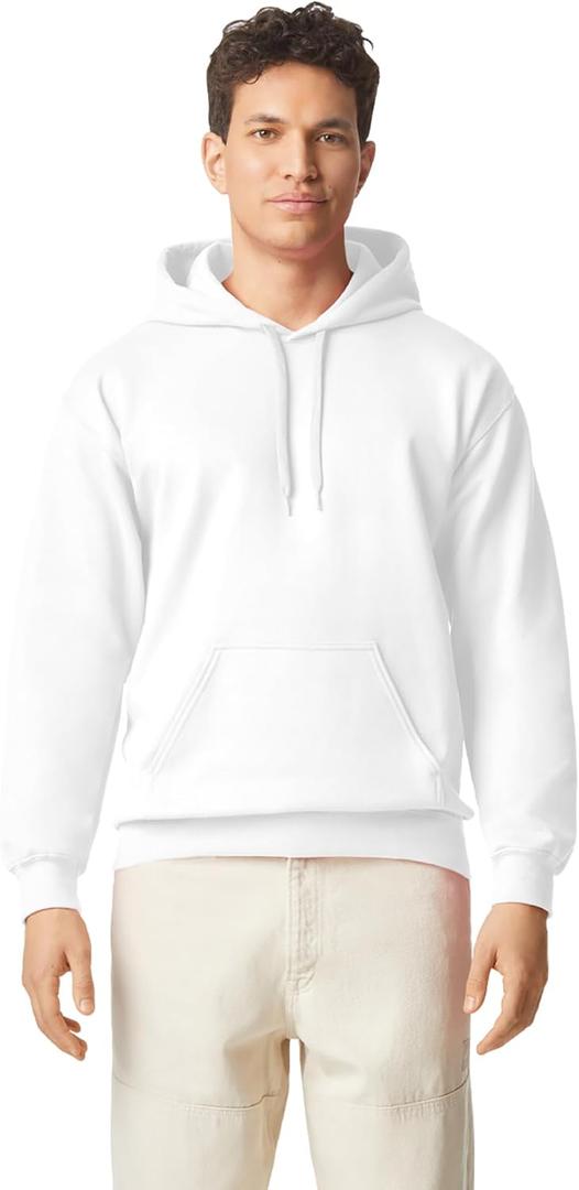 Gildan Adult Softstyle Hoodie Sweatshirt, Style GSF500 (X-Large, White)