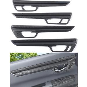 For Honda CRV 2023 2024 2025 2026 EX-L, Sport Touring Hybrid Interior Door Panels Protetive Cover, Cool Sporty Carbon Fiber Grain Interior Accessories for CR-V, Luxury Interior Upgrate Trims- Carbon