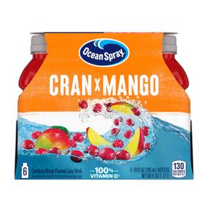 Ocean Spray Cran-Mango Juice Drink, 10 Ounce Bottle (Pack of 6) (EXP 02/04/27)