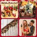 4 x Set of 24 Yellow Velvet Bows Ornaments for Christmas Tree, Vintage Rustic Elegant Velvet Bows Decor, Xmas Home Decoration for Wreath Mantle Gift Wrap Holiday Decor, 3/8'' Wide, 5 * 7 inch