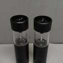 Electric Salt and Pepper Grinder Set Automatic Battery Pepper Mill Shakers Adjustable Coarseness Upgraded Larger Capacity with Led Home and Kitchen Appliances Birthday Gifts for Women Mom (Black/Black)