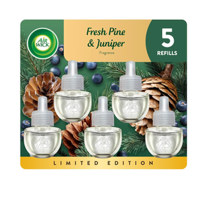 Air Wick Plug In Scented Oil Refill,Fall Scent, Fall Décor, Fresh Pine & Juniper
, 4 Refills