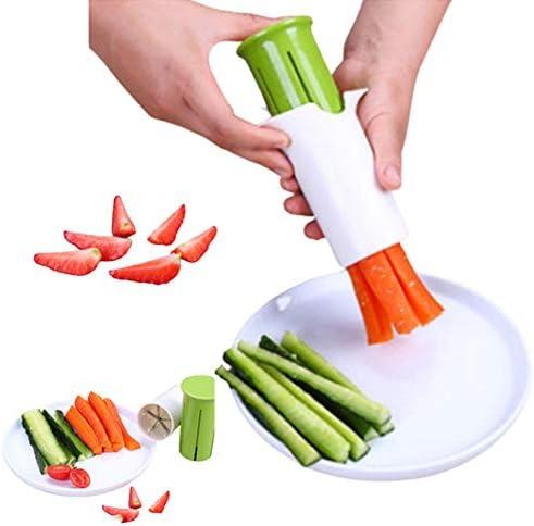 YOVQNMX Cucumber Strawberry Grape Slicer, Carrot Potato Cutter, Creative Kitchen Tools, Multi-Function Fruit And Vegetable Slicer, Salad Making Pizza Fruit Dispenser