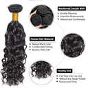 26 28 30 Inch Curly Bundles Human Hair #1B Bundle Kinky Curly Human Hair Bundles Natural Black Bundle #1B Color Unprocessed Virgin Hair Extensions 150g