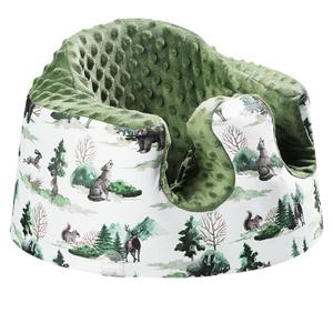 BOMOLOUR Seat Cover Compatible with Bumbo Seat and Nuby Seat, Floor Seat Cover for Boys and Girls, Removable Breathable Baby Seat Cover, New Designed, Anti-Slip, Seat Not Included, Green Forest
