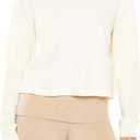 Forever 21 Womens Thermal Long-Sleeve Top (Small, White)