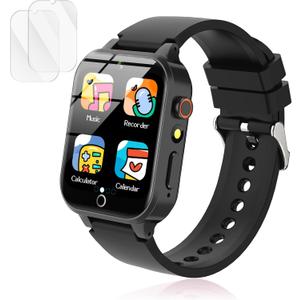 Luyiilo Kids Games Watch, with 26 Puzzle Games, Touch Screen, HD Camera, Alarm Clock, Toys for Ages 4-12 Years Old.Birthday Gift for Boys Girls (Black)
