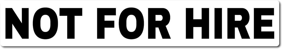 Not for Hire Magnets Trucking US DOT Requirements 4-Inch by 24-Inch Heavy Duty Magnetic Material | 2-Pack
