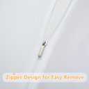 Horbaunal King Size Bed Wedge Pillow Cover for Headboard Gap, Headboard Wedge Pillow Case Cover Only, 76" x 10" x 6", White