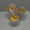 3-Pack Diamond-Cut Acrylic Storage Jars with Gold Lids  Airtight Clear Canisters for Bathroom & Kitchen | Apothecary Jars for Cotton Pads, Qtips, Snacks, Candy & Home Organization