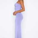 Goafuliy 2 Piece Skirt Sets for Women Summer, Floral Sleeveless Tube Top Bodycon Maxi Skirts Y2k Vacation Going Out Outfits (Purple, S)