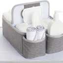 Munchkin Portable Diaper Caddy Organizer, Grey (1 Count (Pack of 1))