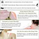 Silicone Shoulder Pads for Womens Clothing, Anti-Slip Shoulder Push-Up Pads Invisible Breathable Shoulder Enhancer Reusable Mothers Day Gift, 1 Pairs Transparent - Large