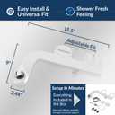 Bio Bidet SlimEdge Bidet Attachment for Toilet, Non Electric, Dual Nozzles for Front and Rear Cold Water Wash, Adjustable Water Pressure, White