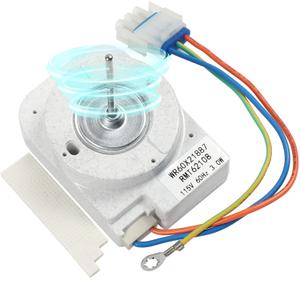 WR60X21887 Refrigerator Evaporator Fan Motor Compatible with GE Refrigerator, Replaces WR60X10137 WR60X10054 WR60X10189 WR60X10240 WR60X24645 AP5986488 PS11721928 by AMI Parts 115V 60Hz 3.3W