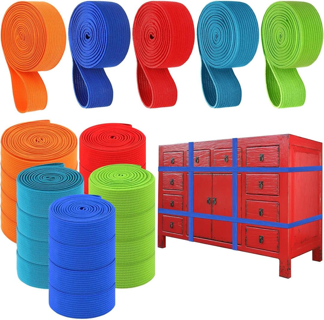 20 Pcs 5 Sizes Extra Large Moving Rubber Bands 72"/42"/36"/30"/26" Packing Bands Large Elastic Bands Handy for Moving Furniture and Pack up Blankets
