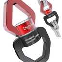 Digtichnny Swivel Hook for Swing,Aluminium Alloy 35KN, Swing Swivel Hanger for Tree Swing, Aerial Dance, Children’s Swing, Hanging Hammock Outdoor Indoor(Black-Red)