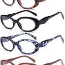 EYEURL Reading Glasses for women Oval Blue Light Blocking Glasses Computer Readers for Women Anti-Glare/UV Rays Eyeglasses with Spring Hinges 2.25