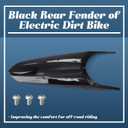 Electric Dirt Bike Rear Fender Mud Guard Compatible with Tuttio Soleil 01 E-Bike Replacement for Tutti Soleil01 Off-Road Motorcycle Mudguard Black