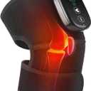 MOAJAZA Cordless Knee Heating Pad with Vibration, FSA or HSA Eligible, Heated Knee Brace Wrap, Heating Pad for Shoulder Elbow (Pack of 1 Black)