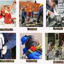 6 Pairs Work Gloves Hand Working Gloves Safety Grip Protection Gloves Men Women BBQ Thicker Industry Knitted Cut Repair Durable String Knit for Work Safety Thick Cotton 6 Pairs