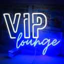 VIP Lounge Neon Signs for Wall Decor, VIP Neon Lights Signs for Room Decor, Led Light Up Sign with USB Powered for Bar, Hotel, Cafe, VIP Room, Home Decoration