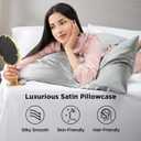 Bedsure Satin Pillowcase Standard Set of 4 - Silver Grey Silky Pillow Cases for Hair and Skin 20x26 Inches, Pillow Covers with Envelope Closure, Gifts for Women Men