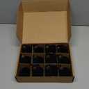 12 Pcs Velvet Christmas Balls Bulk Shatterproof Plastic Christmas Tree Decorations for Decorative Hanging Baubles (12, Black, 2.36Inch)