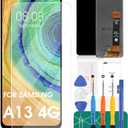 For Samsung Galaxy A13 4G LCD Screen For Samsung A13 4G Screen Replacement A13 4G LCD Display A135 Touch Digitizer Assembly Compatible With SM-A135F,SM-A135M,SM-A135U Repair Parts Kits(Not Fit A13 5G)