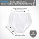 9 Pcs Waterproof Incontinence Underpants Plastic Pants Leak Proof Incontinence Underwear Adult Diaper Cover(XL,Clear)