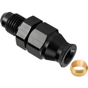 EVIL ENERGY 6AN Male to 5/16" Hardline Compression Fitting Adapter Aluminum Black